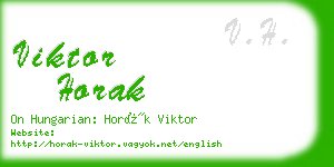 viktor horak business card